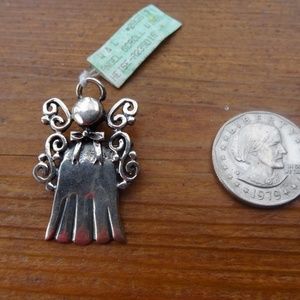 Sterling Silver Angel Pendant Brooch